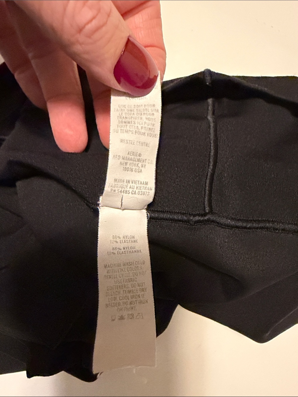 Aerie Black Crossover Waist Style Leggings Size Medium - Picture 7 of 8